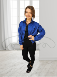 Bomberka welurowa niebieska