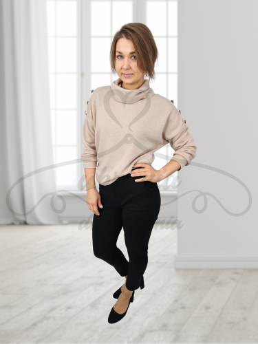Bluza z kominem beżowa .png