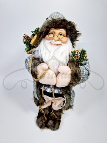 Święty Mikołaj ŚREDNI STOJĄCY, SZARY.jpg