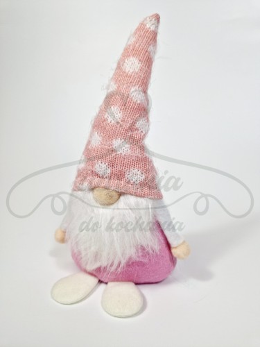 Siedzący skrzat RÓŻOWY MAŁY .jpg