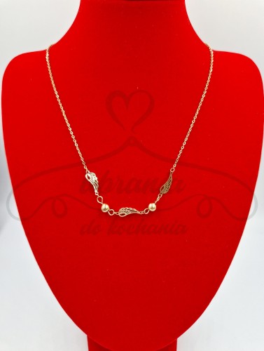 Naszyjnik skrzydełko z kulkami .jpg