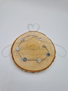 Bransoletka srebrna kółeczka