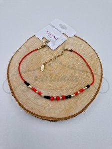 Bransoletka sznurek czerwona