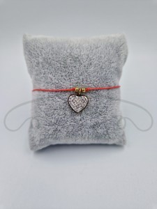 Bransoletka zaciągana czerwona serce