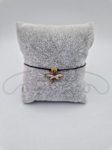 Bransoletka zaciągana czarna ważka