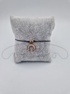 Bransoletka zaciągana czarna księżyc