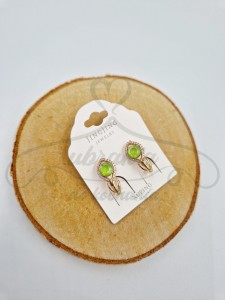 Kolczyki zielone oczko