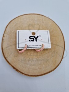 Kolczyki koła różowe