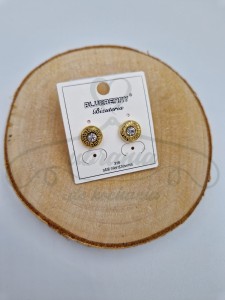 Kolczyki złote, greckie cyrkonie