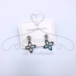 Kolczyki kwiatuszek z cyrkonią