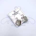 Kolczyki serce ze stópkami 