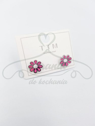 Kolczyki srebrne różowe kwiatki.jpg