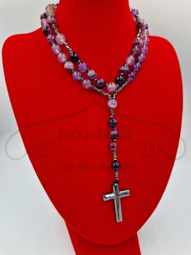 Różaniec AGAT FIOLETOWY .jpg