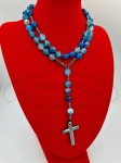 Różaniec AGAT NIEBIESKI