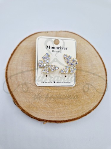 Kolczyki cyrkoniowe motyle