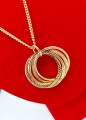 Naszyjnik złote koła