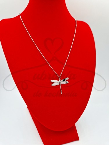 Naszyjnik srebrny ważka