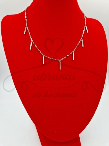 Naszyjnik srebrny pałeczki