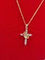 Naszyjnik krzyż z koroną