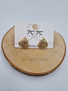 Kolczyki trójkąty z cyrkonią