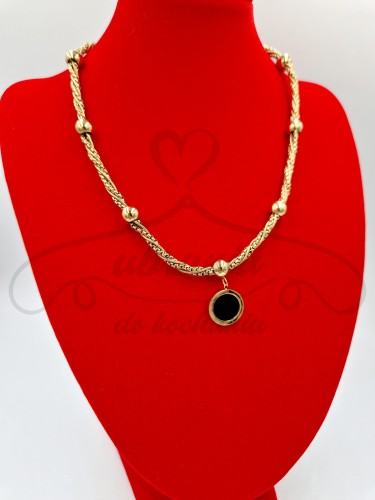 Naszyjnik czarne oczko