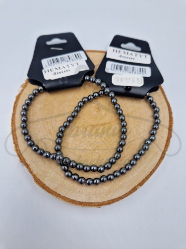 Bransoletka HEMATYT, ciemnoszary