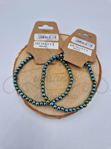 Bransoletka HEMATYT, ciemnozielony