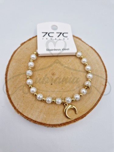 Bransoletka biały księżyc