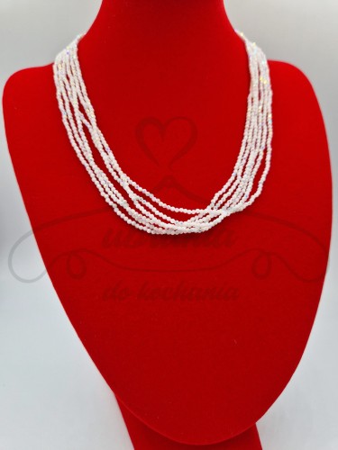 Naszyjnik mgiełka biała