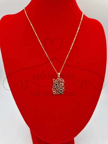 Naszyjnik ażur, czarny