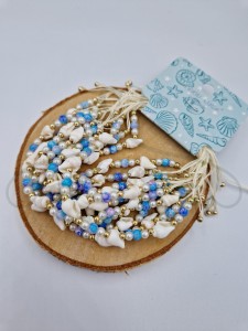 Bransoletka zaciągana muszla z koralikiem