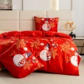 Pościel świąteczna 160/200 CZERWONY BAŁWAN
