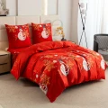 Pościel świąteczna 160/200 CZERWONY BAŁWAN
