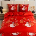 Pościel świąteczna 160/200 CZERWONY BAŁWAN