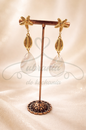 Kolczyki muszle z masą perłową