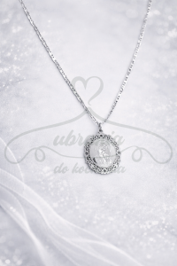 Naszyjnik srebrny Matka Boska