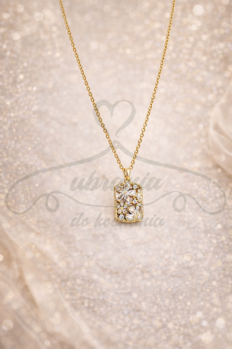 Naszyjnik z zawieszką ażurową