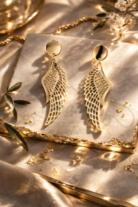 Kolczyki długie skrzydła