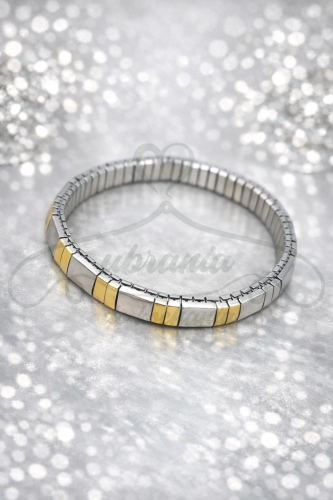 Bransoletka złoto- srebrna