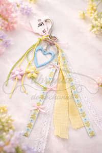 Brelok serce, niebieskie