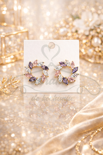 Kolczyki słoneczka, lila