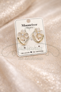 Kolczyki kwiaty z masą perłową