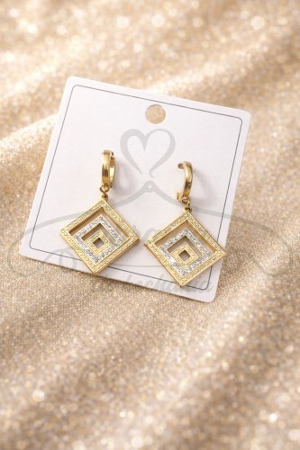 Kolczyki kwadraty greckie