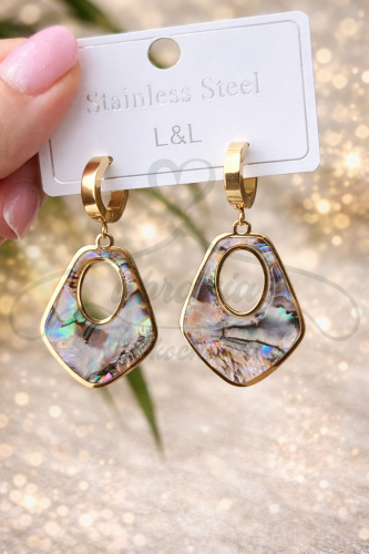 Kolczyki muszla abalone