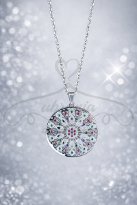 Naszyjnik cyrkoniowe koło