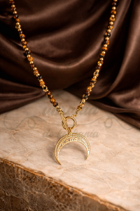 Naszyjnik tygrysie oko, księżyc