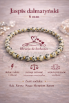 Bransoletka JASPIS DALMATYŃSKI+ HEMATYT