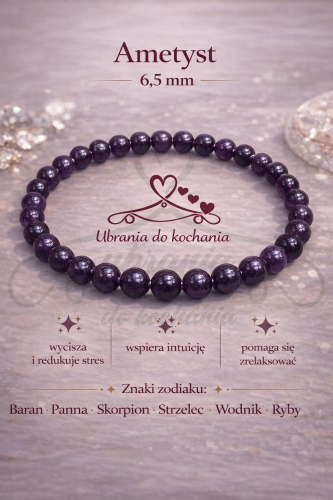Bransoletka AMETYST, fiolet