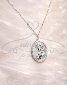 Naszyjnik srebrny Matka Boska