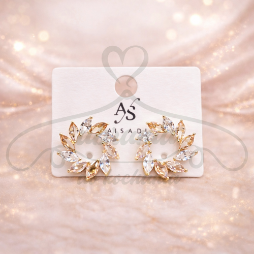 Kolczyki słoneczka, beż